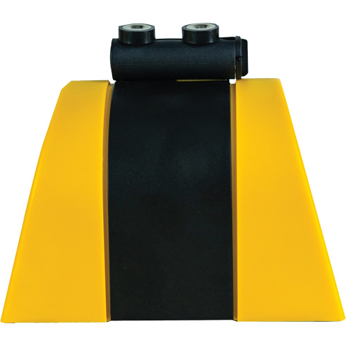 HAZLOK Safety Barrier System, Plastic, Magnetic Mount, 30', Black and Yellow Tape Les Fournitures Industrielles Méga
