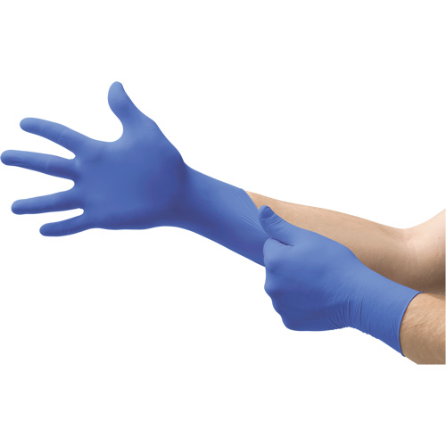 Gants jetables N21 MICROFLEX, 10/9,5/T-Grand, Nitrile, 4,7 mils/5,5-mil, Sans poudre, Cobalt, Classe 2 Les Fournitures Industrielles Méga
