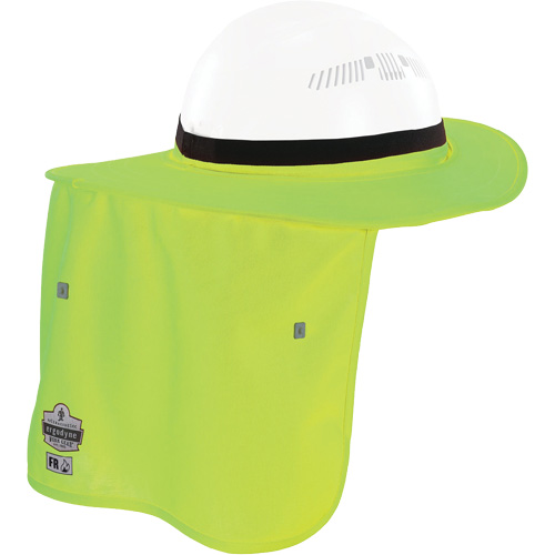 Bordure FR vert lime pour casque de chantier avec cache-cou Les Fournitures Industrielles Méga