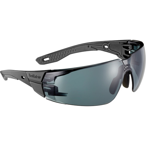RUSH+ 2.0 M/L Safety Glasses with Black & Grey Frame, Smoke Lens, Anti-Fog/Anti-Scratch, ANSI Z87+ Les Fournitures Industrielles Méga