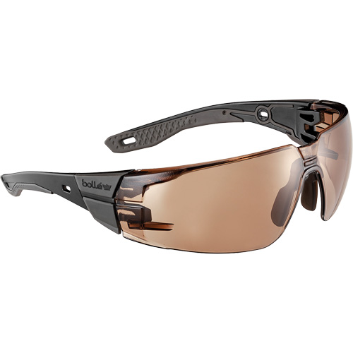 RUSH+ 2.0 M/L Safety Glasses with Black & Grey Frame, Bronze Lens, Anti-Fog/Anti-Scratch, ANSI Z87+ Les Fournitures Industrielles Méga