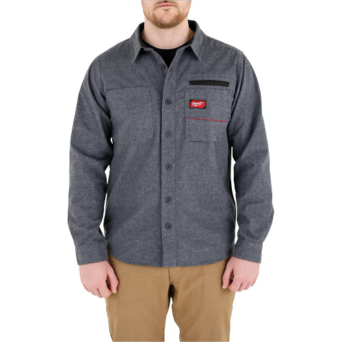 Chemise en flanelle GRIDIRON, Hommes, 2T-Grand, Gris Les Fournitures Industrielles Méga