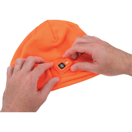 Calotte d'hiver N-Ferno avec lumi&egrave;re DEL rechargeable, Doublure en Molleton, Taille unique, Orange Les Fournitures Industrielles Méga