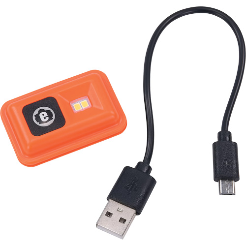 Calotte d'hiver N-Ferno avec lumi&egrave;re DEL rechargeable, Doublure en Molleton, Taille unique, Orange Les Fournitures Industrielles Méga