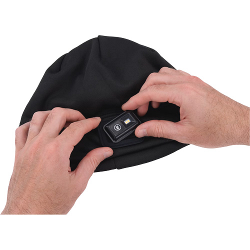 Calotte d'hiver N-Ferno avec lumi&egrave;re DEL rechargeable, Doublure en Molleton, Taille unique, Noir Les Fournitures Industrielles Méga