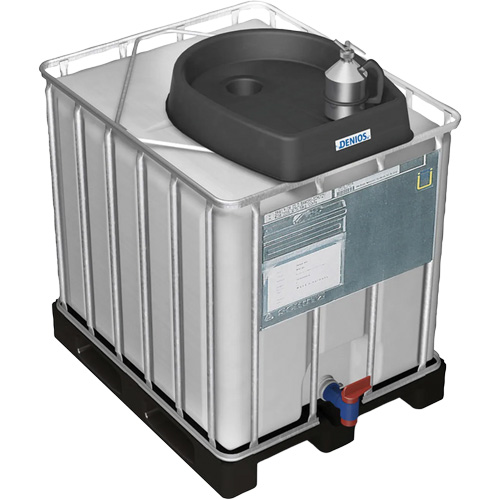 Entonnoir moyen gris en poly&eacute;thyl&egrave;ne r&eacute;sistant aux produits chimiques pour GRV, capacit&eacute; de 7,9 gal. Les Fournitures Industrielles Méga