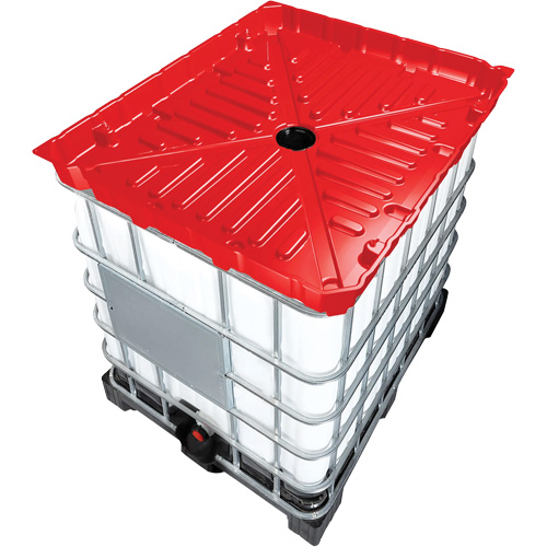 Full Size 30 Gal. Red Chemically-Resistant Polyethylene IBC Funnel Les Fournitures Industrielles Méga