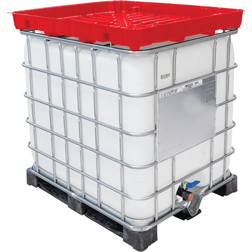Full Size 30 Gal. Red Chemically-Resistant Polyethylene IBC Funnel Les Fournitures Industrielles Méga
