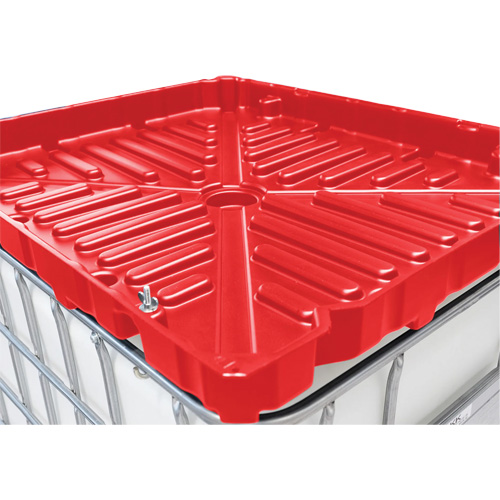 Full Size 30 Gal. Red Chemically-Resistant Polyethylene IBC Funnel Les Fournitures Industrielles Méga