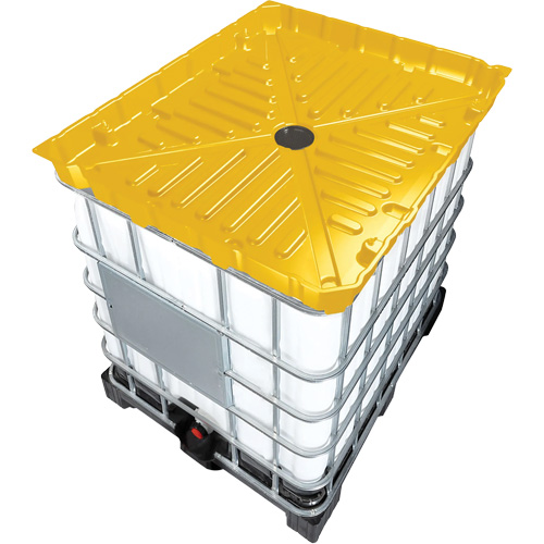 Full Size 30 Gal. Yellow Chemically-Resistant Polyethylene IBC Funnel Les Fournitures Industrielles Méga