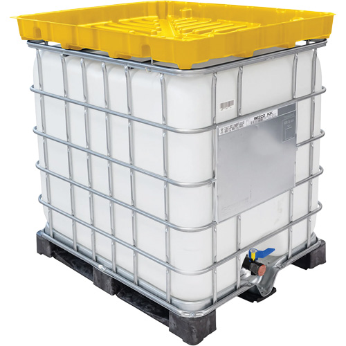 Full Size 30 Gal. Yellow Chemically-Resistant Polyethylene IBC Funnel Les Fournitures Industrielles Méga