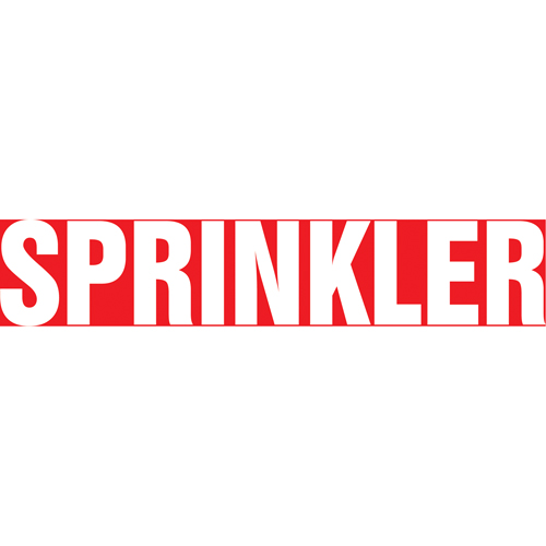 Marqueur de tuyau "Sprinkler", Autocollant, 1-1/2" h x 8" la, Blanc/rouge Les Fournitures Industrielles Méga