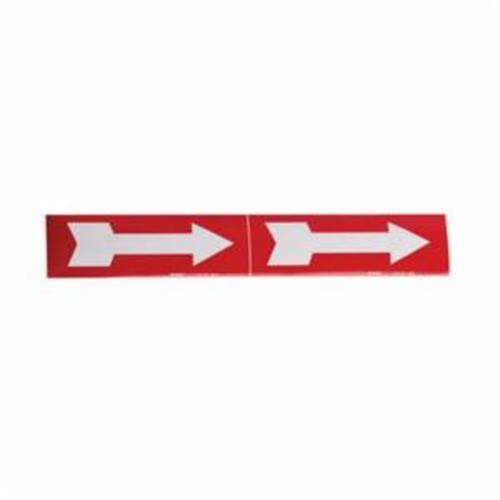 Marqueurs de tuyau avec fl&egrave;ches, Autocollant, 2-1/4" h x 7" la, Blanc/rouge Les Fournitures Industrielles Méga
