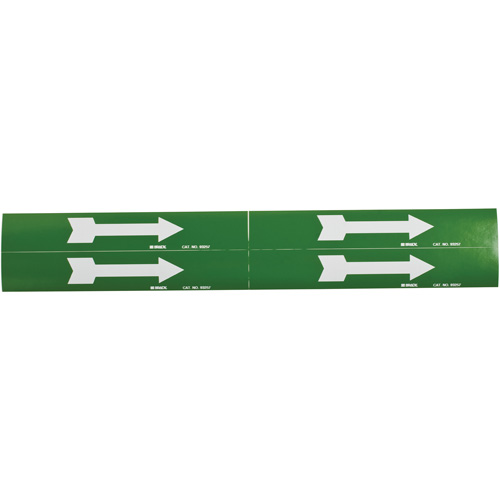Arrow Pipe Markers, Self-Adhesive, 1-1/8" H x 7" W, White on Green Les Fournitures Industrielles Méga