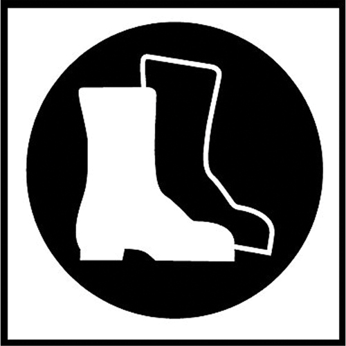 Right to Know Pictogram Labels -Boots, Vinyl, Sheet, 5/8" L x 3/4" W Les Fournitures Industrielles Méga
