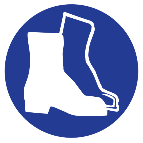 Right to Know Pictogram Labels -Boots, Vinyl, Sheet, 1" L x 1-1/8" W Les Fournitures Industrielles Méga