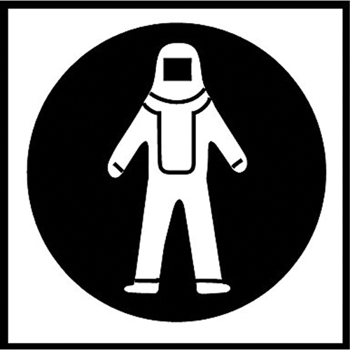 Right to Know Pictogram Labels - Full Protection Suit, Vinyl, Sheet, 5/8" L x 3/4" W Les Fournitures Industrielles Méga