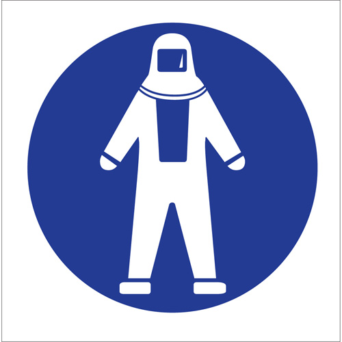 Right to Know Pictogram Labels - Full Protection Suit, Vinyl, Sheet, 1-1/4" L x 1-1/2" W Les Fournitures Industrielles Méga