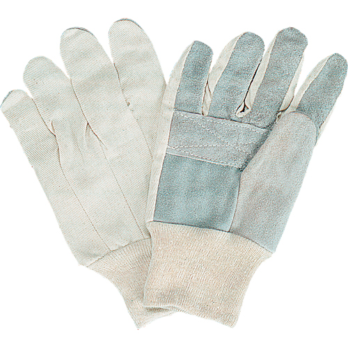Gants de travail d'usage standard, Grand, Paume en Cuir de vache refendu Les Fournitures Industrielles Méga