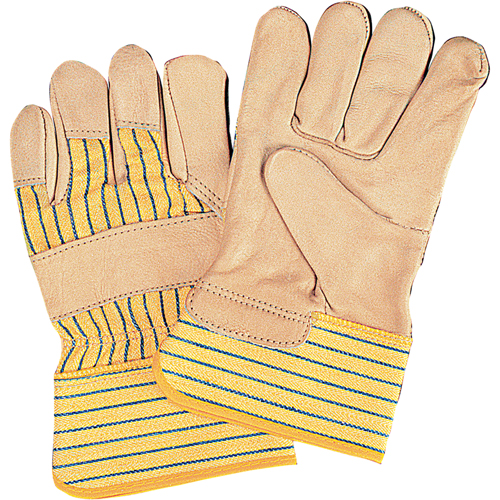 Gants d'ajusteur &agrave; paume s&egrave;che d'usage standard, Moyen, Paume en Cuir fleur de vache, Doublure en Coton Les Fournitures Industrielles Méga