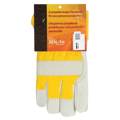 Abrasion-Resistant Winter-Lined Fitters Gloves, Large, Grain Cowhide Palm, Foam Fleece Inner Lining Les Fournitures Industrielles Méga