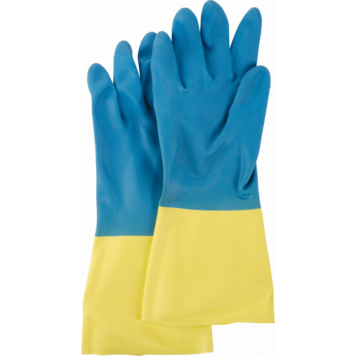 Gants deux tons NS53, Taille Moyen/8, 13" lo, N&eacute;opr&egrave;ne/Latex de caoutchouc, Doublure en Ouat&eacute;e, 28 mils Les Fournitures Industrielles Méga