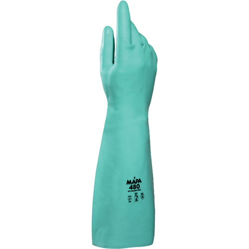 Gants &agrave; prise &agrave; motif en Z Ultranil 480, Taille Petit/7, 18" lo, Nitrile, 22 mils Les Fournitures Industrielles Méga