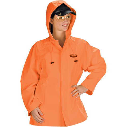 V&ecirc;tements imperm&eacute;ables Hurricane ignifuges et r&eacute;sistants &agrave; l'huile, veste, 4T-Grand, Orange haute visibilit&eacute; Les Fournitures Industrielles Méga