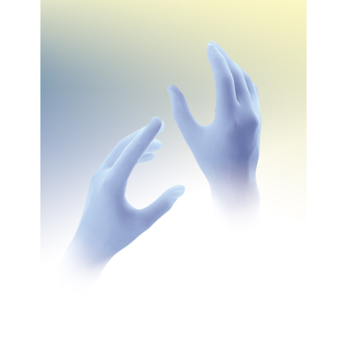 QRP Qualatrile Disposable Gloves, Medium, Nitrile, 5-mil, Powder-Free, Blue Les Fournitures Industrielles Méga