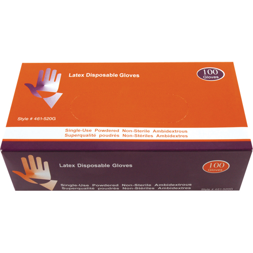 Industrial Grade Gloves, Medium, Latex, Powdered, White Les Fournitures Industrielles Méga