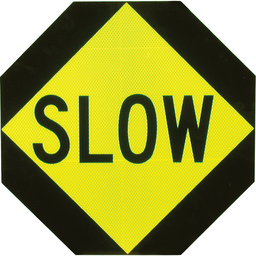 Panneau de signalisation &agrave; deux c&ocirc;t&eacute;s  Stop/Slow  Les Fournitures Industrielles Méga