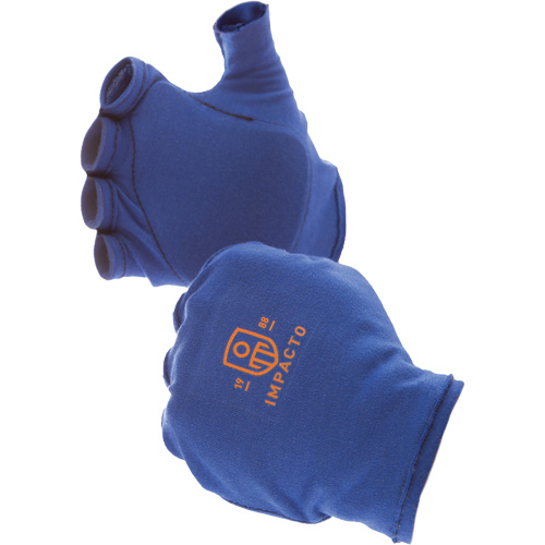 Doublures antichocs pour gants sans doigts, main gauche, 6/T-petit, Paume en Synth&eacute;tique, Poignet &agrave; enfiler Les Fournitures Industrielles Méga