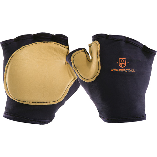Gant antichoc sans doigts &agrave; prise d'outil, main droite, Taille T-petit, Paume Cuir fleur Les Fournitures Industrielles Méga