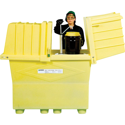 Poly-Safeypacks&reg; Plus Without Drain, 60.25" L x 34.5" W x 64" H, 1200 lbs. Load Capacity Les Fournitures Industrielles Méga