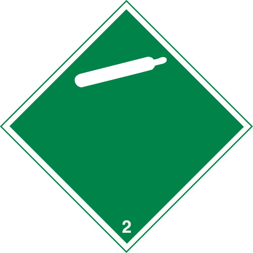 Non-Flammable Gas TDG Placard, Adhesive Vinyl Les Fournitures Industrielles Méga