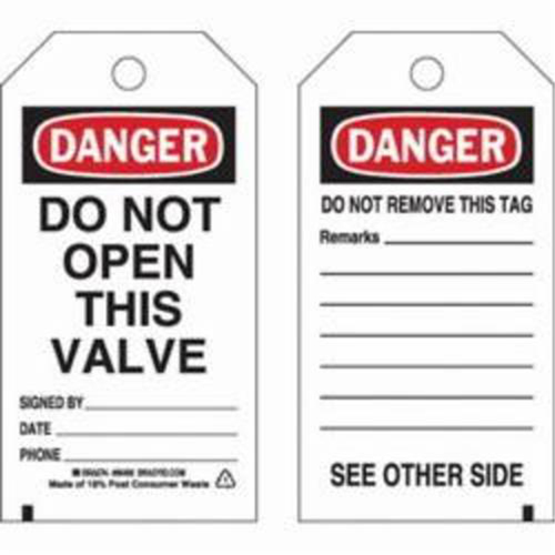 Self-Laminating Safety Tags, Polyester, 3" W x 5-3/4" H, English Les Fournitures Industrielles Méga