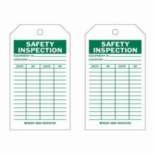 &eacute;tiquettes d'inspection de s&eacute;curit&eacute;, Polyester, 4" la x 7" h, Anglais Les Fournitures Industrielles Méga