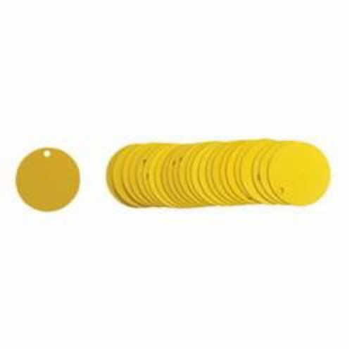 &eacute;tiquettes rondes vierges pour vannes, Aluminium, 1,5" dia. Les Fournitures Industrielles Méga
