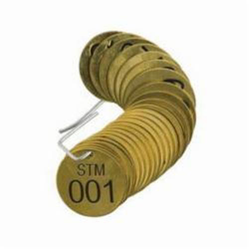&eacute;tiquettes num&eacute;rot&eacute;es pour vannes STM, # 001-025, Laiton, 1,5" dia. Les Fournitures Industrielles Méga