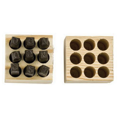 Jeux de tampons num&eacute;rot&eacute;s en acier, # 4/6/3/2/1/8/9/7/5, 1/4" Les Fournitures Industrielles Méga