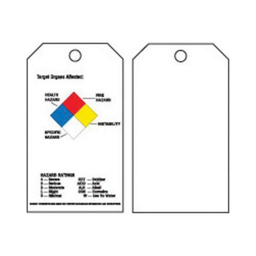 Right-To-Know Tags, Polyester, 3" W x 5-3/4" H, English Les Fournitures Industrielles Méga