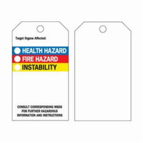 Self-Laminating Right-To-Know Tags, Polyester, 3" W x 5-3/4" H, English Les Fournitures Industrielles Méga