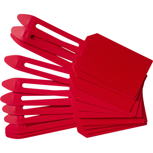 &eacute;tiquettes de cadenassage vierges en plastique, Plastique, 3-1/4" la x 5-4/5" h, Vierge Les Fournitures Industrielles Méga
