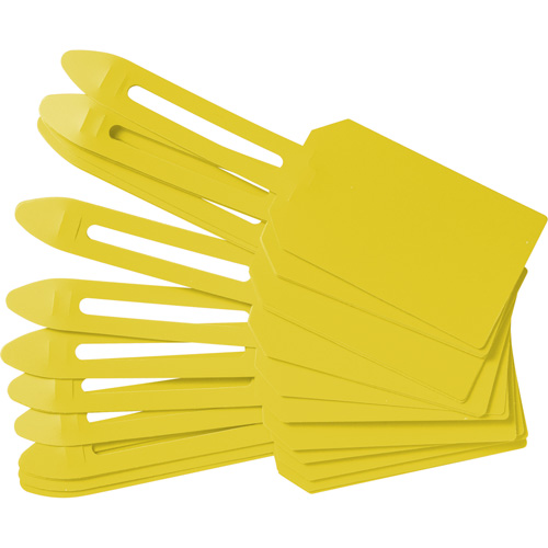 Blank Plastic Lock-On Tags, Plastic, 3-1/4" W x 5-4/5" H, Blank Les Fournitures Industrielles Méga