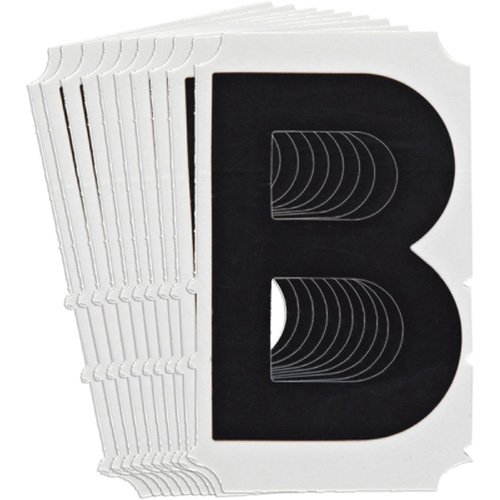 &eacute;tiquettes de lettres et chiffres gothiques individuels Quick-Align, B, 4" h, Noir Les Fournitures Industrielles Méga