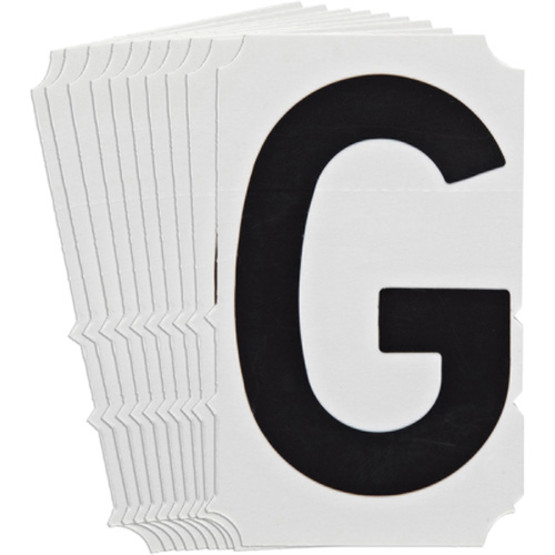 &eacute;tiquettes de lettres et chiffres gothiques individuels Quick-Align, G, 4" h, Noir Les Fournitures Industrielles Méga