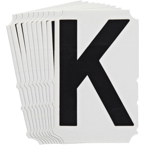 Quick-Align&reg;Individual Gothic Number and Letter Labels, K, 4" H, Black Les Fournitures Industrielles Méga