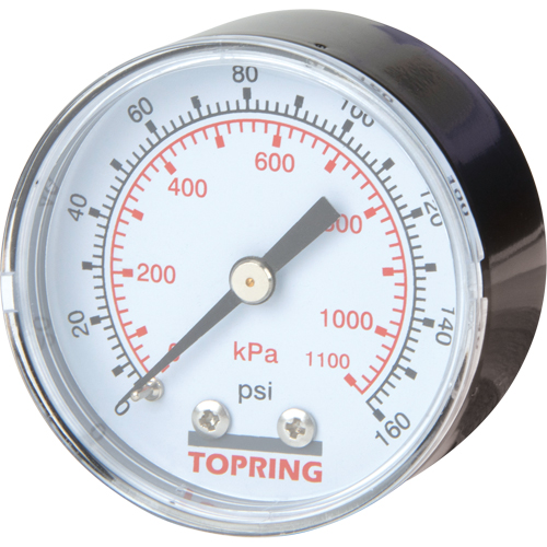 Mini Regulators - Replacement Gauge, 2" , 0 - 160 psi, Back Mount, Analogue Les Fournitures Industrielles Méga