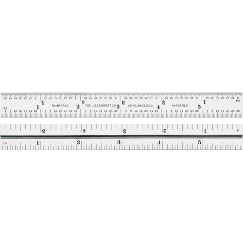 Junior Combination Squares, 6" L, 8/100" Graduations, Steel, Satin Les Fournitures Industrielles Méga