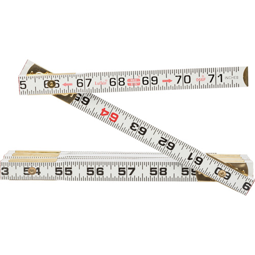 Red End&reg; Flat Reading Rule, 6' L, Wood Les Fournitures Industrielles Méga